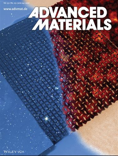 Kirigami metastructures: liquid-crystal-elastomer-actuated reconfigurable microscale kirigami metastructures (Adv. Mater. 25/2021)