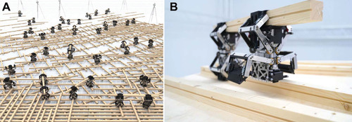 Leveraging Building Material as Part of the In-Plane Robotic Kinematic System for Collective Construction